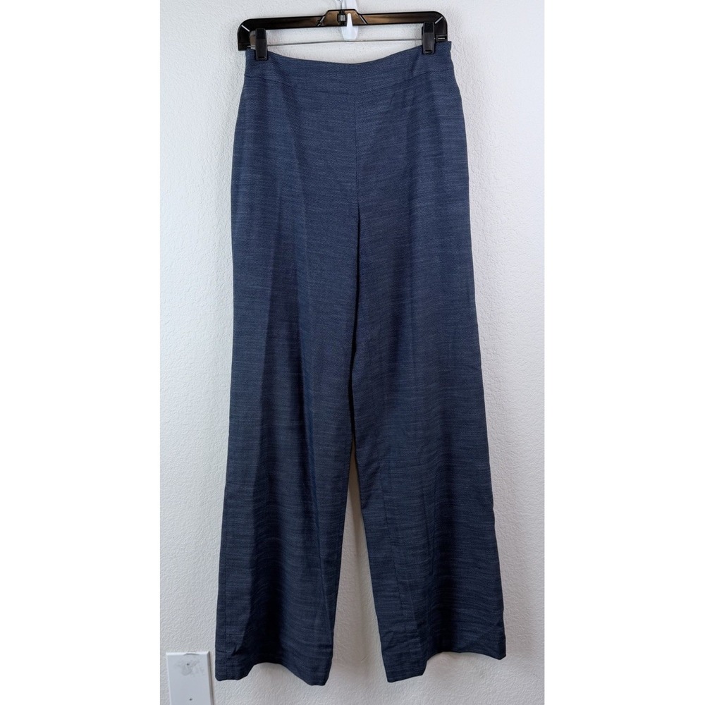 Long Tall Sally Pants US 6 Blue Wide Leg Trousers 36" Inseam Tall Office Career